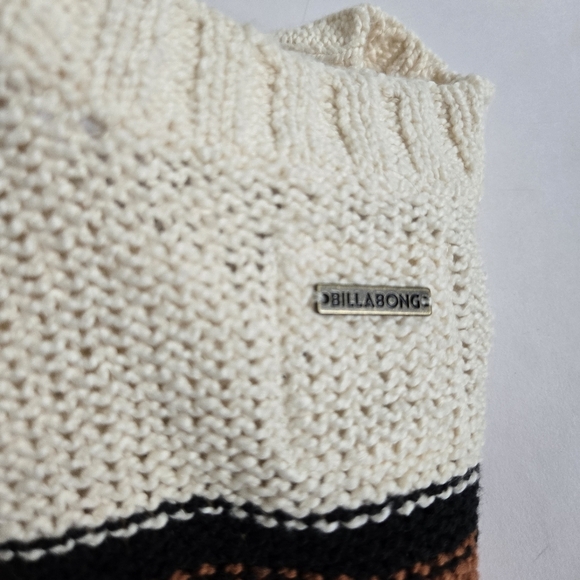 Billabong seeing double retro colors striped crew neck sweater sz Large - Picture 7 of 7